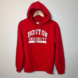 Boston University Triathlon Hoodie Men’s S Red Sweatshirt Swim Bike Run